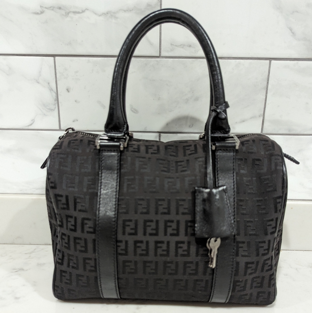 Authentic Fendi Zucca Boston Bag